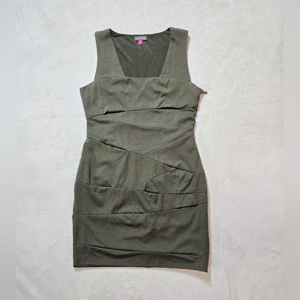 Vince Camuto Olive Green Sheath Dress